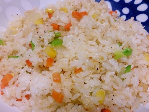 冷やご飯でカニピラフ風☆炊き込まなずに楽々!!